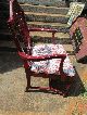 Antique Shield Back Arm Chair - Toile Seat - Red Post-1950 photo 3