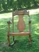 Antique 1930 ' S Oak Carved Lions Rocking Chair 1900-1950 photo 5