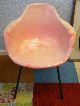 Mid Century Modern Fiberglass Shell Chair.  Rare Pink/salmon Color Post-1950 photo 1