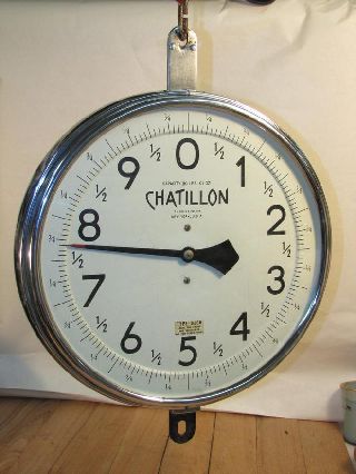 Vintage Antique Chatillon Produce Fruit Vegetable Hanging Scale 30 Lbs Type 8200 photo