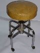 Vintage 1950s Medical/industrial Stool All Metal Base Casters Adj Height Usa Post-1950 photo 1