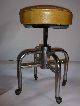 Vintage 1950s Medical/industrial Stool All Metal Base Casters Adj Height Usa Post-1950 photo 7