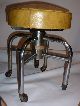 Vintage 1950s Medical/industrial Stool All Metal Base Casters Adj Height Usa Post-1950 photo 8