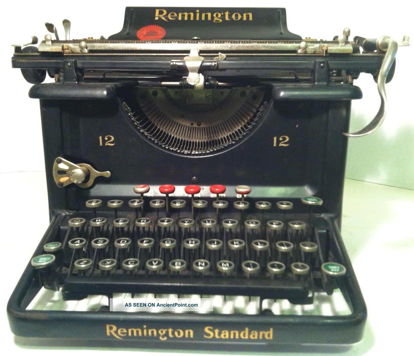 Antique Remington Typewriter ~ Number 12 ~ With Cover Typewriters photo