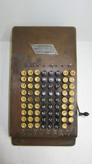 Antique Felt Tarrant Comptometer Shoebox Adding Machine With Legs Model H 241999 photo