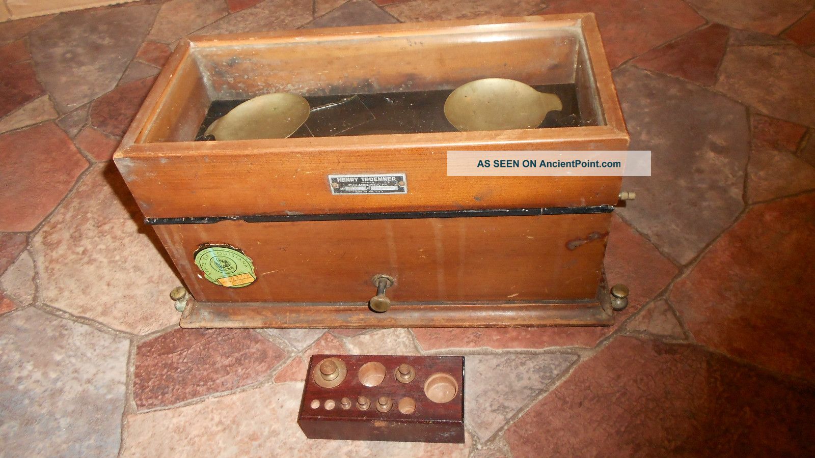 Vintage Rare Apothecary Pharmacy Scale By Henry Troemner Scales photo