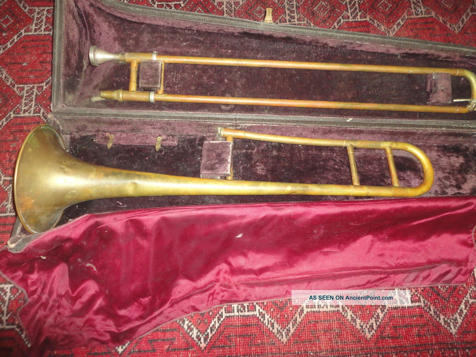 Rare Antique Special F.  E.  Olds & Sons Brass Slide Trombone W/case Serial 129653 Brass photo