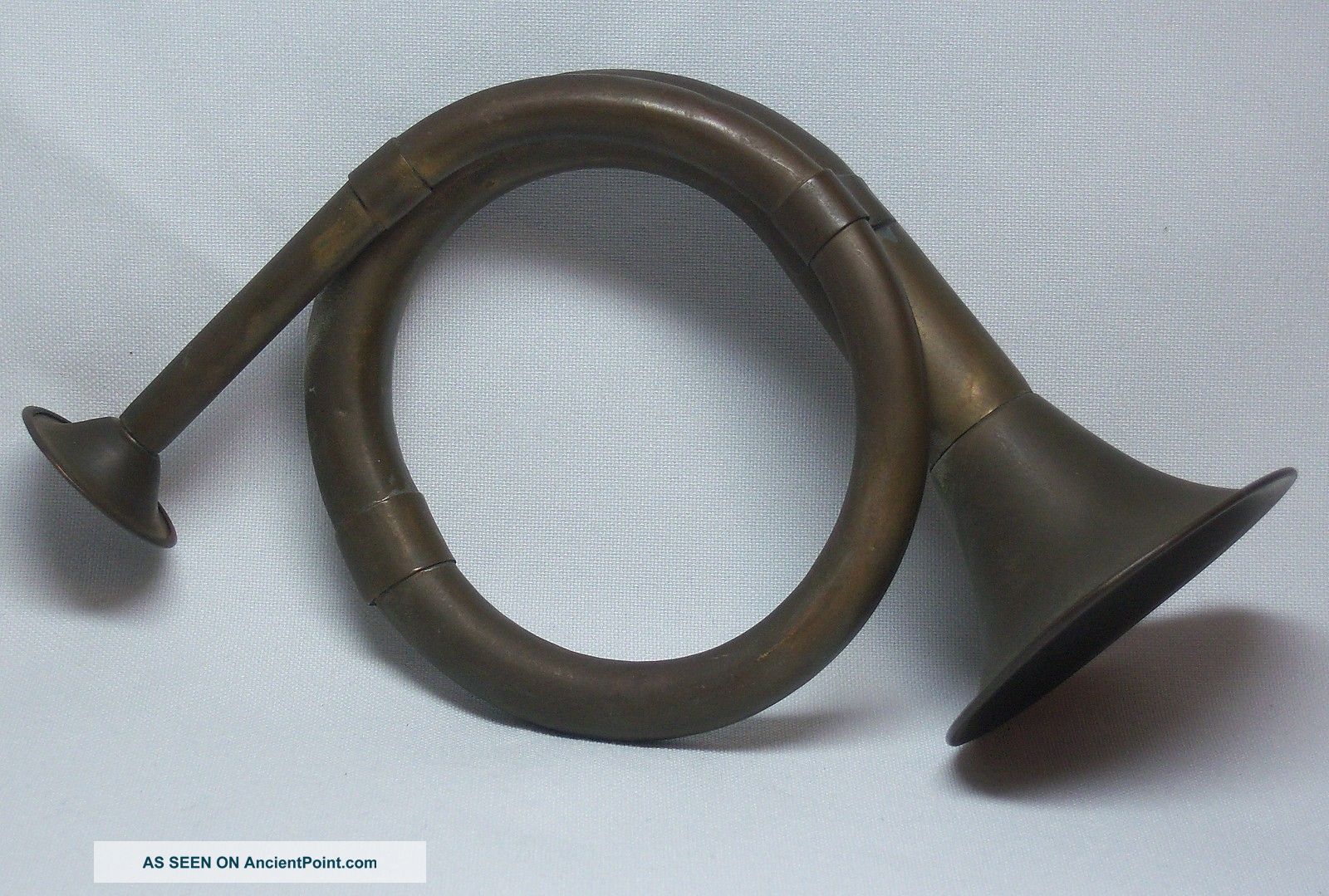 Small Brass Horn Vintage Musical Instrument Brass photo