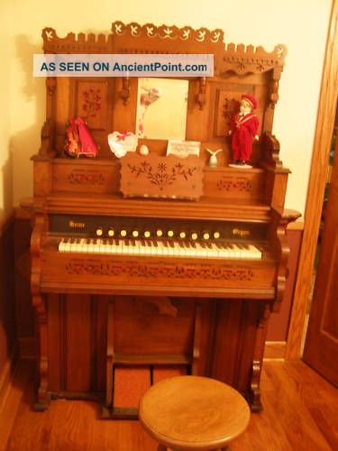 Antique Pump Organ Keyboard photo