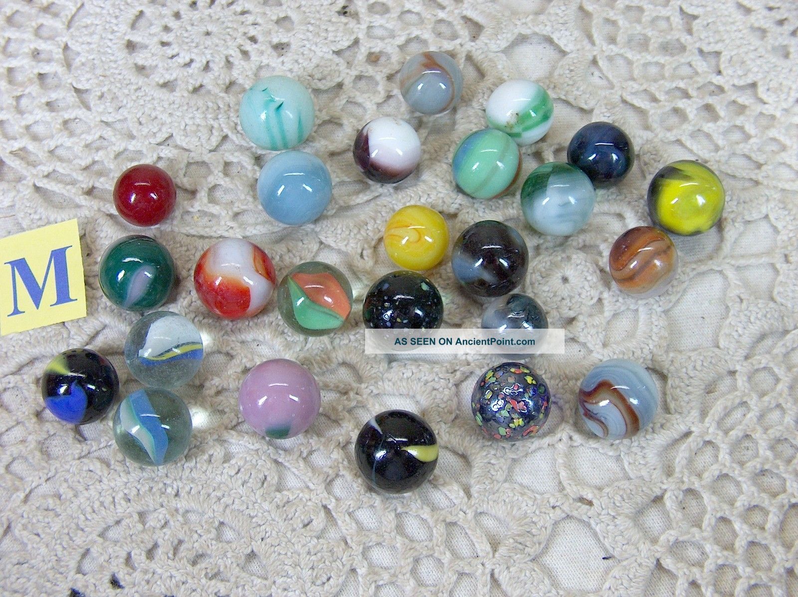 Old Vtg Marbles 24 Akro Agate Marble King Vitro Wv Colorful Toy Marble Lot ~m~♦~ Other photo