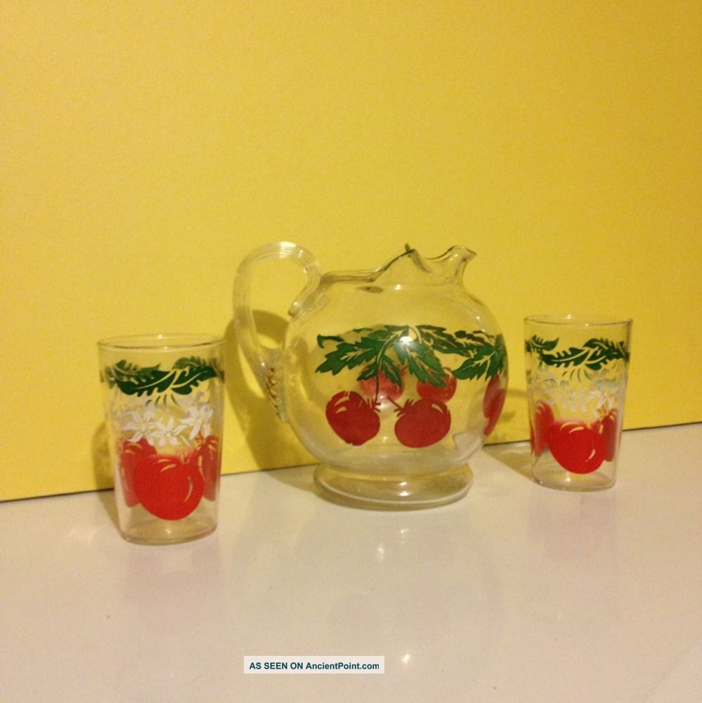 Tomato Juice Pitcher & Glasses 50 ' S - 60 ' S Other photo