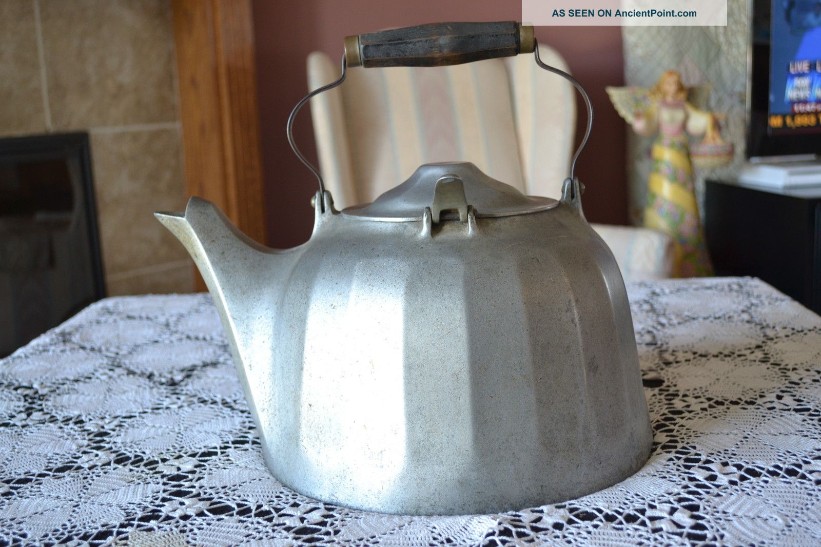 Antique 1900 ' S Wagner Ware Sidney 0 Colonial Tea Kettle 6 Qts,  108,  Aluminum Other photo