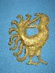 Lot 2 Vtg/antique Solid Brass Rooster/hen/chicken Trivet & Wall Plaque Trivets photo 2