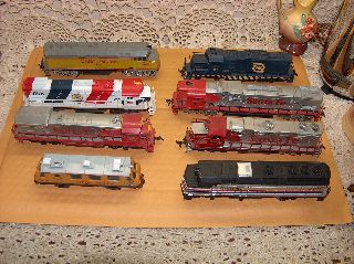 Vtg 8 Ho Scale Railroad Electric Train Locomotives Parts Or Repair / Use photo