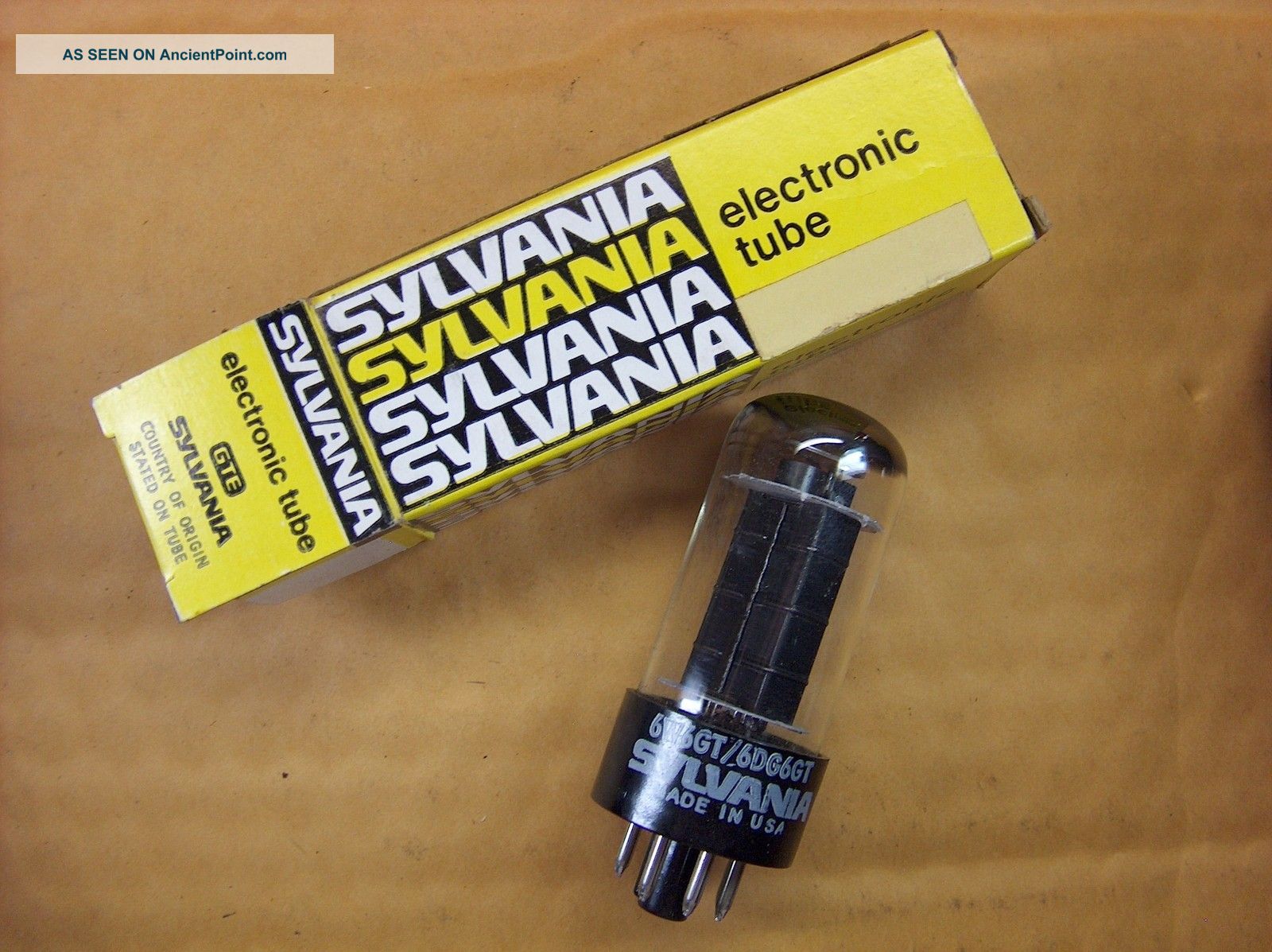 Vtg Sylvania Vacuum Electron 6w6gt/6dg5gt Ham Radio Cb Amp Phono Tube Usa ~nos~ Other photo