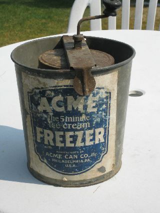 Antique Acme The 5 Minute Ice Cream Freezer Acme Can Co Inc.  Philadelphina Pa photo