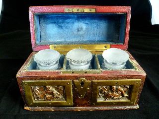 Extremely Rare Late 18th Century German Make - Up Kit For The Dead photo