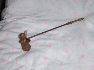 Antique Brass Angel Candle Holder /candle Snuffer photo