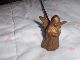Antique Brass Angel Candle Holder /candle Snuffer Hearth Ware photo 1