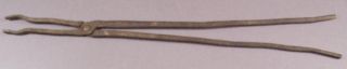 19th Century Wrought Iron Ember Tongs,  Scissors Type photo