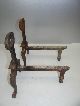 Antique Metal Cast Iron & Iron Unmarked Small Fireplace Log Holders Hardware A5 Hearth Ware photo 3