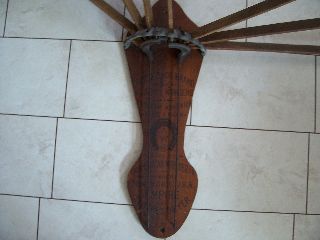 Antique Horseshoe Brand Wood & Metal Wall Hanging Clothes Dryer photo