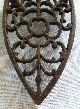 Vintage Wilton Cast Iron Trivet (sad Clothes Iron Shape Wire Flower Design) Trivets photo 1