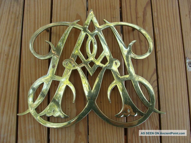 Queen Ann Cypher Williamsburg Brass Trivet 1950 Cw10 - 10 Vintage Collectable Trivets photo
