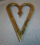 Antique 18th 19th C.  American Colonial Heart Shaped Brass Trivet 1800 Federal Trivets photo 6
