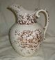 Antique J.  H.  Weatherby Aesthetic Orleans Brown Transferware Wash Water Pitcher Pitchers photo 5