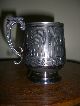 Antique Silverplate Aesthetic Movement Victorian Cup Or Mug By B J Mayo Cups & Goblets photo 3