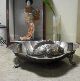 Antique Silver Plate Arts & Craft Deco Candle Fish Shell Footed Bowl Old Patina Candlesticks & Candelabra photo 10
