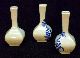 Blue White Vase Lot Vgc 4 1/2 Inches Tall Collection Of 3 Adorable Willow Asian Aesthetic Movement photo 6