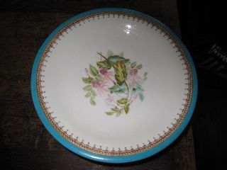 Pretty Old Antique Worcester Comport Footed Plate Painted Flowers photo