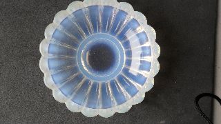 C1930 ' S Pierre D ' Avesn Signed Opalescent Bowl + Angel photo