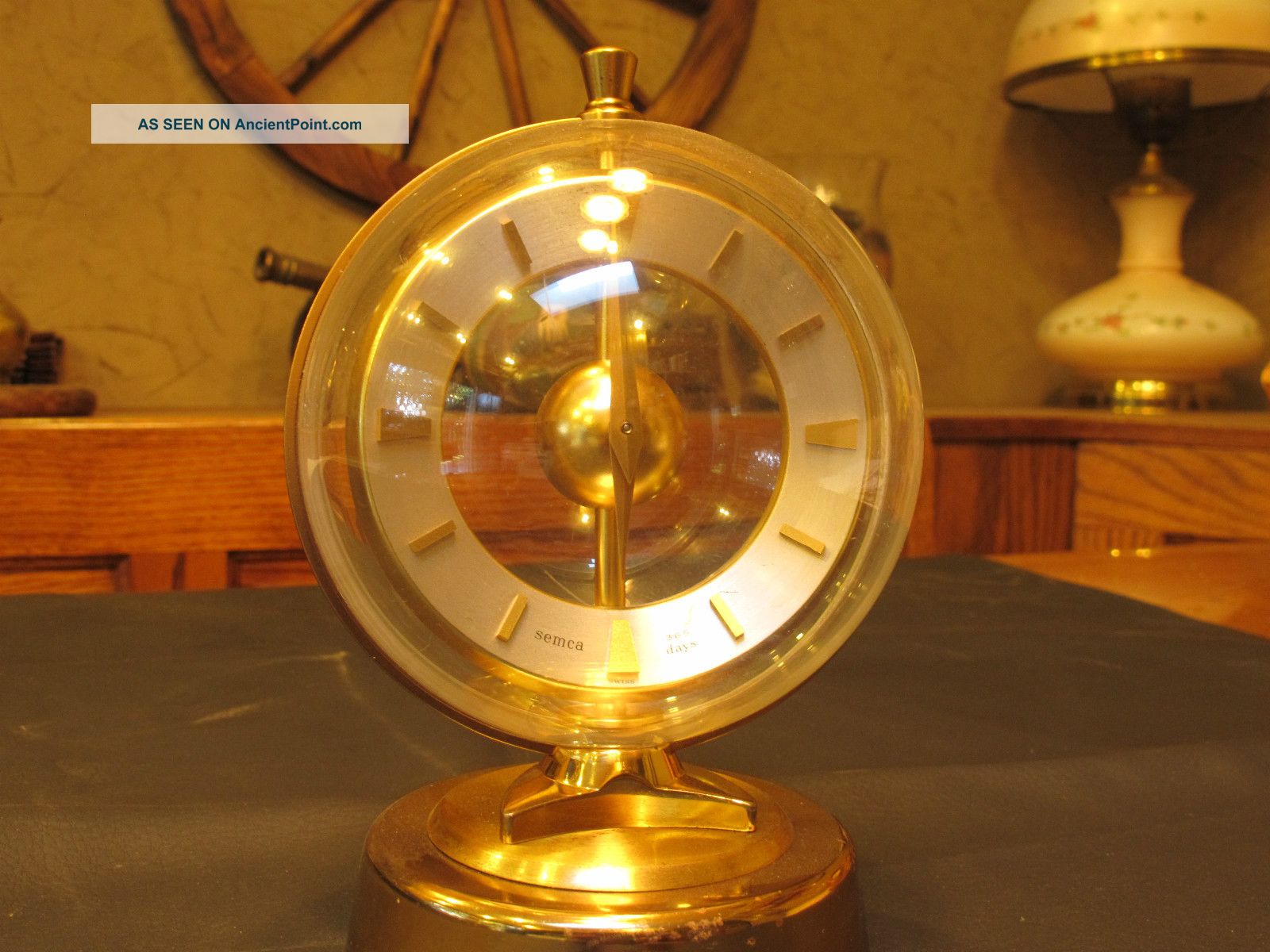Vintage Semca 365 Day Mantel Clock Art Deco photo