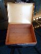 Lovely Quality 1930 ' S Art Deco Silver Plated Cufflink Box - Cedar Lined Vintage Art Deco photo 3