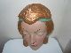 Art Deco Vintage Stunning Stamped Lady ' S Face Wall Mask Art Deco photo 1