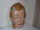 Art Deco Vintage Stunning Stamped Lady ' S Face Wall Mask Art Deco photo 2