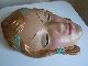 Art Deco Vintage Stunning Stamped Lady ' S Face Wall Mask Art Deco photo 6