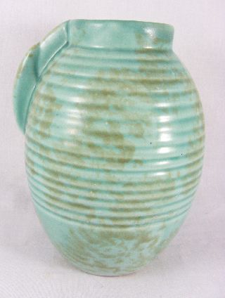 Art Deco Geometric Style Pottery Vase C.  1930s photo