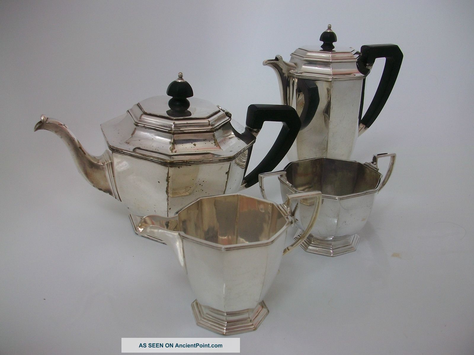 Vintage Silver Plated Art Deco Tea/coffee Set Mappin & Webb Prince ' S Plate Art Deco photo