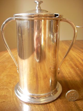 Art Deco Preserve Or Pickle Holder By Angora,  England.  Silver Plated photo