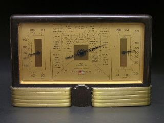 Art Deco Bakelite Taylor Stormoguide Weather Station,  Barometer,  Thermometer photo