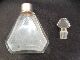 Art Deco Glass Silver Hallmarked Small Perfume Bottle Ex.  Con. Art Deco photo 3