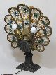 Antique Art Deco Czechoslovakian Czech Peacock Lamp Faceted Glass Beads Nr Lamps photo 10