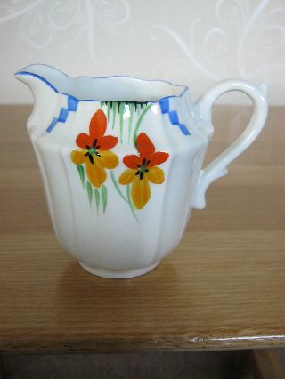 A Handpainted Art Deco Milk Jug,  In Lovely Condition. photo