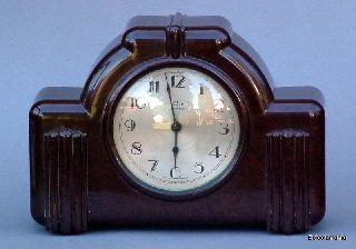 Vintage Art Deco Bakelite Elco Electric Clock - Spares Or Repair photo