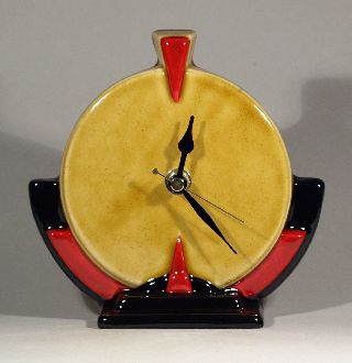 Echo Of Deco Art Deco Ceramic Scientist Mantel Clock photo