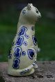 & Orig.  Art Deco Period Open Legged Ceramic Cat With Glass Eyes C1930s Figurines photo 8